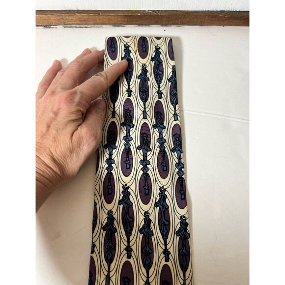 Lot Of 5 Ties Silk Structure Lanvin Zegna Donna Karan Gatti - Picture 14 of 16